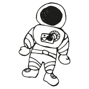 Illustration Astronaut oder Astronautin