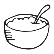 Illustration Schüssel mit Porridge