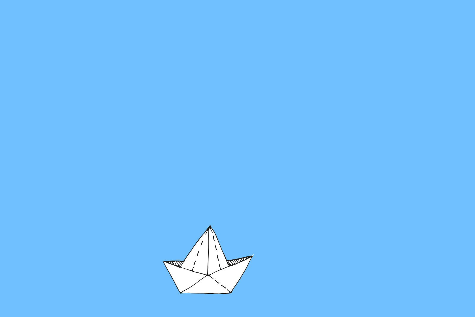 Illustration Papierschiff