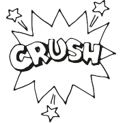 illustriertes comic word crush