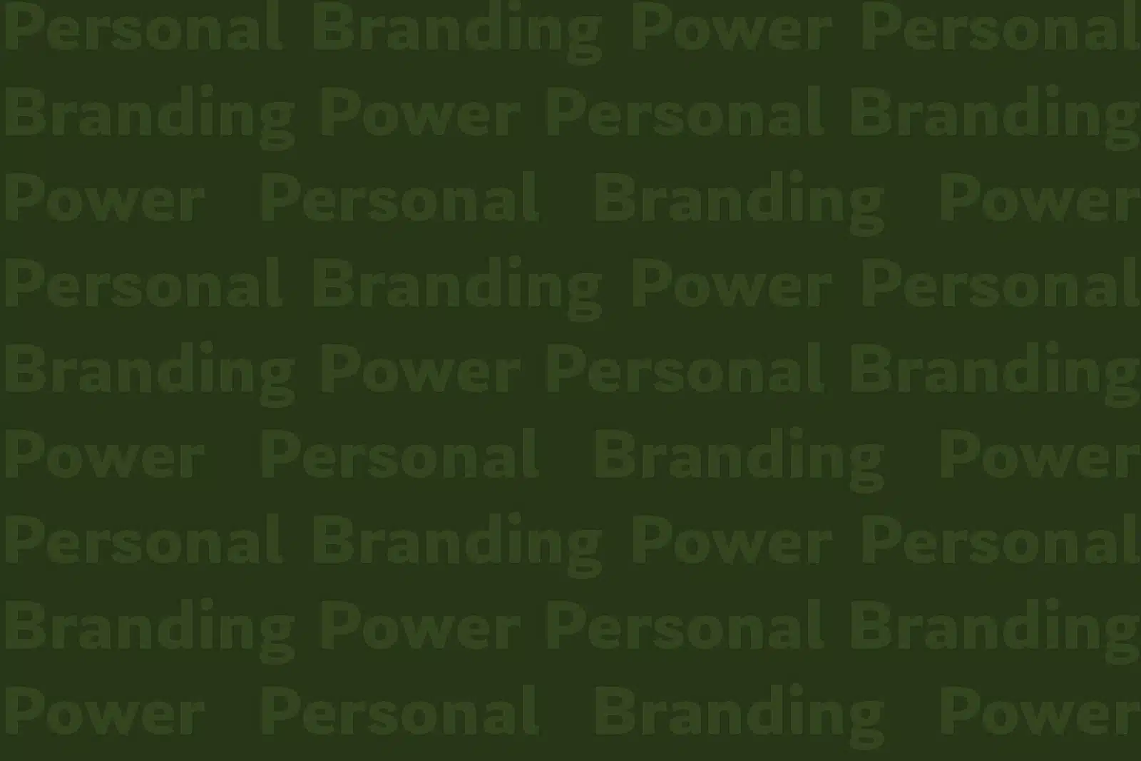 grüne Farbfläche mit Text Personal Branding Power